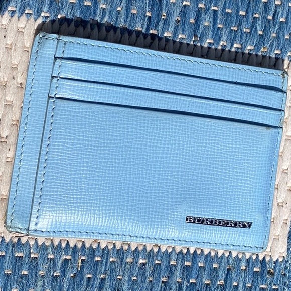 Burberry LOGO metal Croc Embossed Leather Card Wallet💙1 Large & 8 card slots!🔥 - Picture 7 of 7